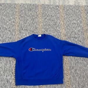 Champion Blue Reverse Weave Sweatshirt